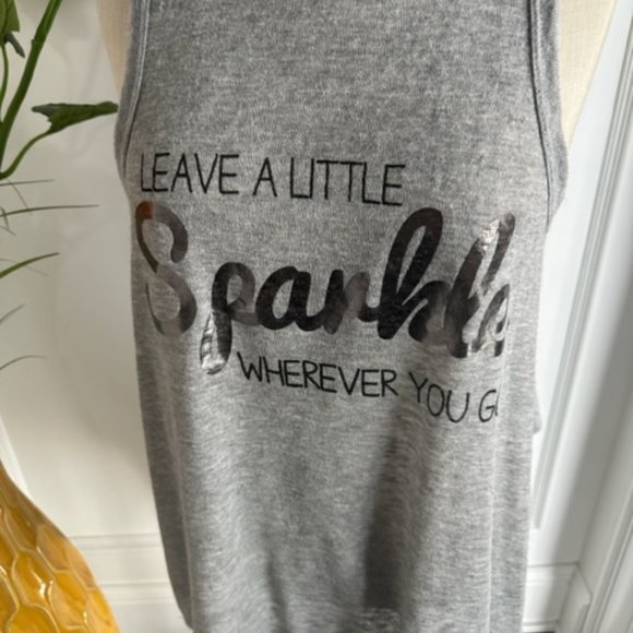 Soprano High Low Tank Tunic with Leave A little SPARKLE Wherever you Go - Picture 2 of 13